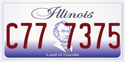 IL license plate C777375