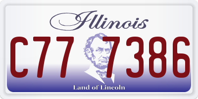 IL license plate C777386