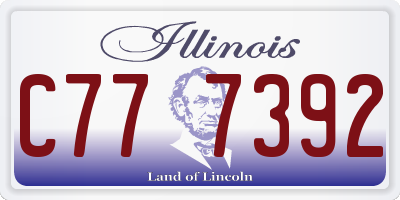 IL license plate C777392