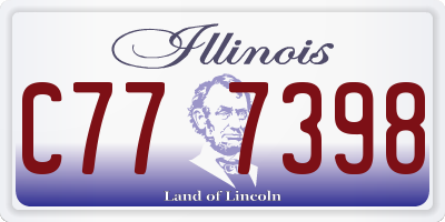 IL license plate C777398