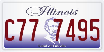 IL license plate C777495