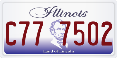 IL license plate C777502