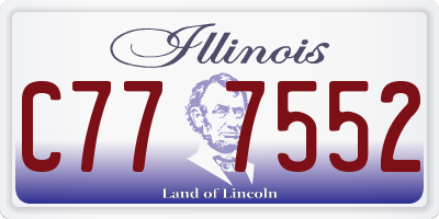 IL license plate C777552