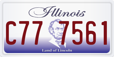 IL license plate C777561