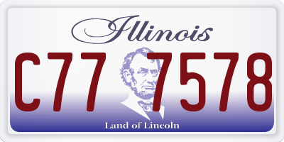 IL license plate C777578