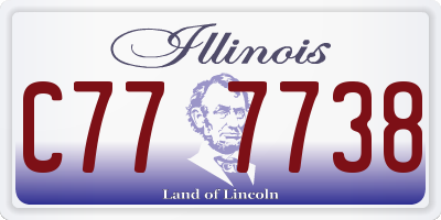 IL license plate C777738