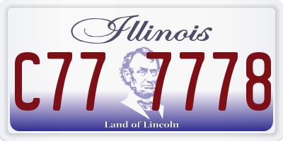 IL license plate C777778
