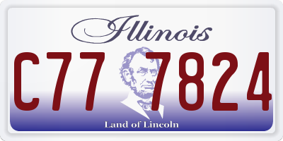 IL license plate C777824
