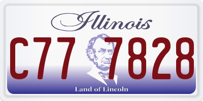 IL license plate C777828