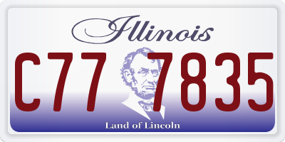 IL license plate C777835