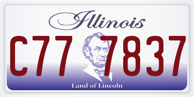 IL license plate C777837