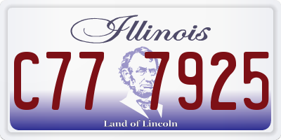 IL license plate C777925