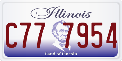 IL license plate C777954
