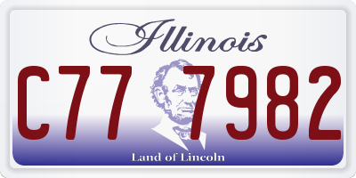 IL license plate C777982