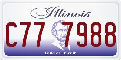 IL license plate C777988