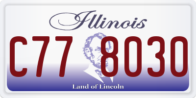 IL license plate C778030