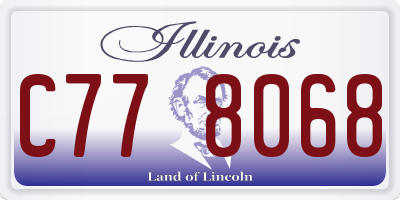 IL license plate C778068