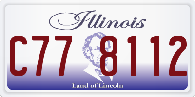 IL license plate C778112