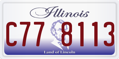 IL license plate C778113