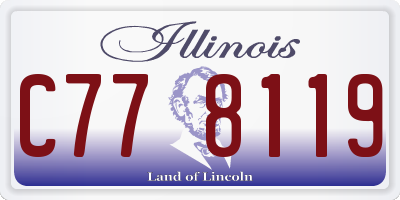 IL license plate C778119