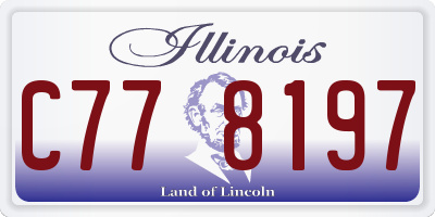 IL license plate C778197