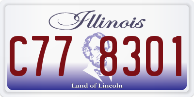 IL license plate C778301