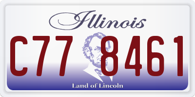 IL license plate C778461
