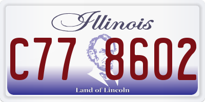IL license plate C778602