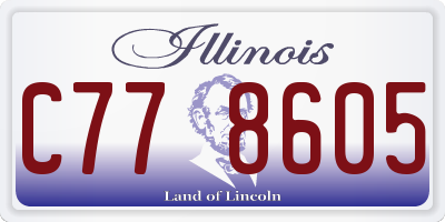 IL license plate C778605