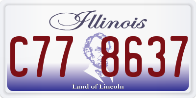 IL license plate C778637