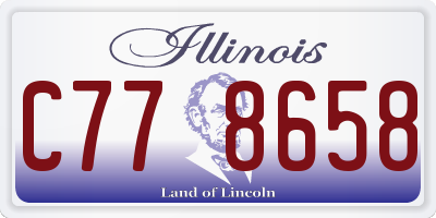 IL license plate C778658