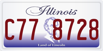 IL license plate C778728