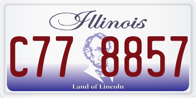 IL license plate C778857