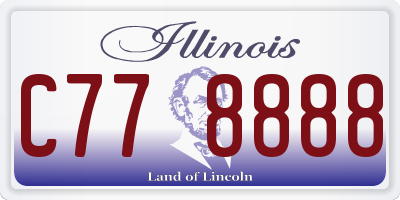 IL license plate C778888