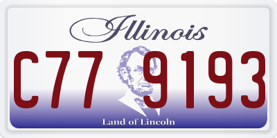 IL license plate C779193