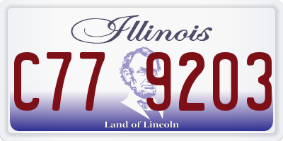 IL license plate C779203