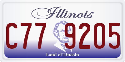 IL license plate C779205