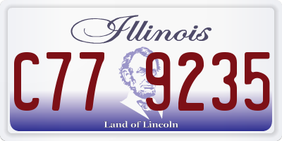 IL license plate C779235