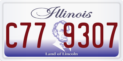 IL license plate C779307