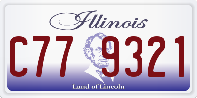 IL license plate C779321