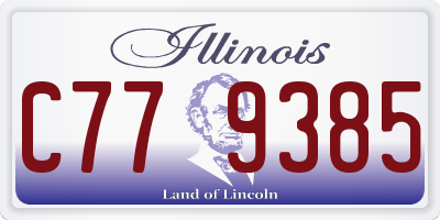 IL license plate C779385