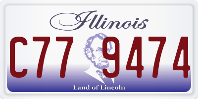 IL license plate C779474