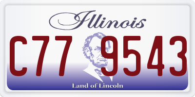 IL license plate C779543