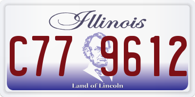 IL license plate C779612