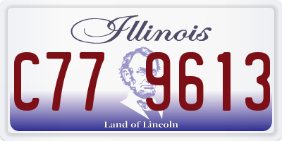 IL license plate C779613