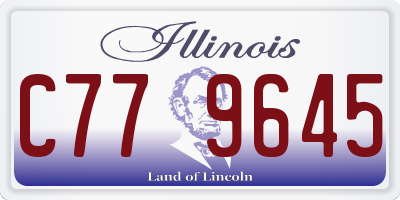IL license plate C779645