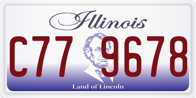 IL license plate C779678