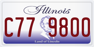IL license plate C779800
