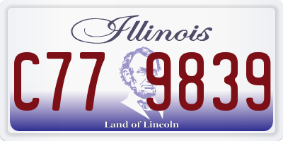 IL license plate C779839