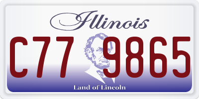 IL license plate C779865